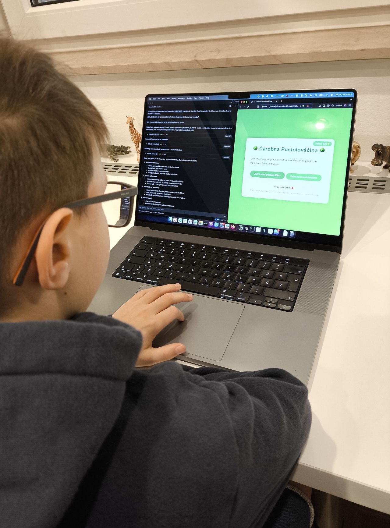 My 9-year-old son building applications
